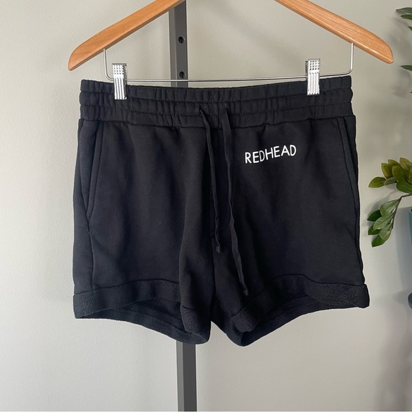 Brunette The Label REDHEAD Shorts Athletic Black Size S/M Small Medium - Picture 5 of 5